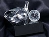 Crystal Golf Ball with Club (4"x3")